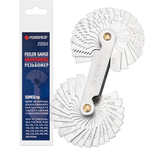 Резьбомер Forsage 52 предмета F-29984(49813) 1
