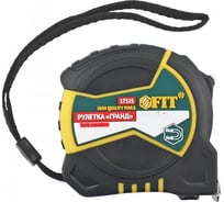 Рулетка FIT Гранд, калиброванная лента, нейлоновое покрытие, магнитный крючок, двойной стопор, прорезиненный корпус 3 м х 16 мм 17323