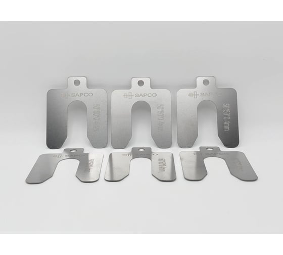 Пластина центровочная SAPCO Shims 50-010. Размер 50*50 мм, Толщина 0,10 мм, комплект 10 шт. sh001-018