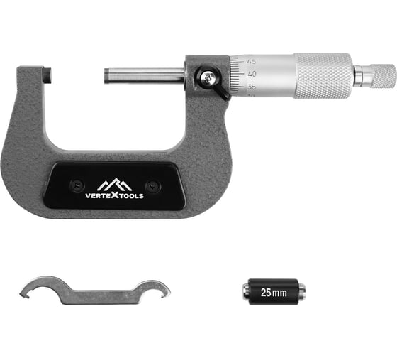 МИКРОМЕТР МЕХАНИЧЕСКИЙ, 25-50мм vertextools 31-25-50 1