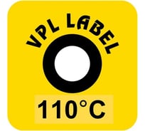 Наклейка термоиндикаторная необратимая VPL Thermolabel (110C), упаковка 50 штук A110-50 VPLA110-50