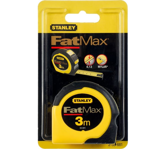 Измерительная рулетка Stanley FATMAX 3 м, 16 мм 2-33-681