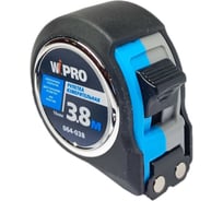 Рулетка WIPRO 3,8мх16мм УФ-этикетка, АБС-пластик, Магнитный упор, обрезиненный корпус, нейлоновое покрытие ленты, двухсторонняя разметка, толщина 0.125 мм 064-038