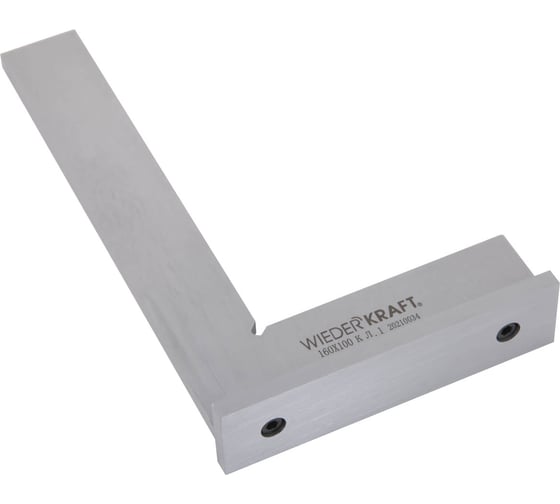 Поверочный угольник WIEDERKRAFT 90 градусов, 160x100x25x5 мм, класс 1 WDK-MR160100