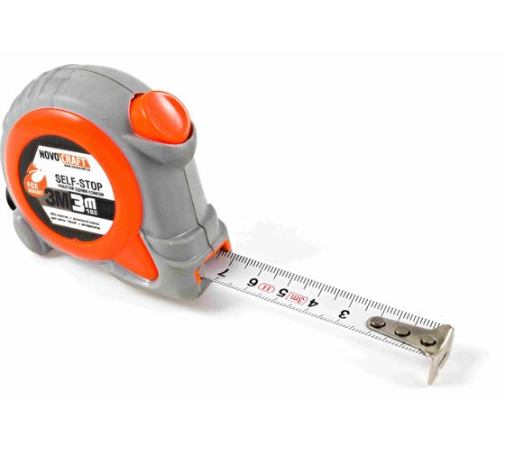Рулетка NOVOCRAFT FOX 3M, 3 м, 16 мм SELF-STOP, ABS, CO-molded 03M0316 1
