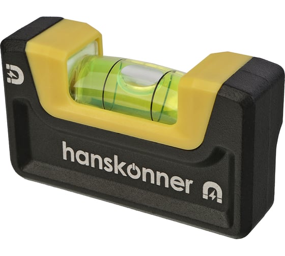 Уровень Hanskonner 65мм, 2 магнита, клипса, фрезерованный, 1 колба, точность 0.5мм/м HK2015-06-065 1