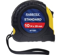 Рулетка измерительная RABBITEX 10мх25мм, Standard, обрезиненный корпус 671351