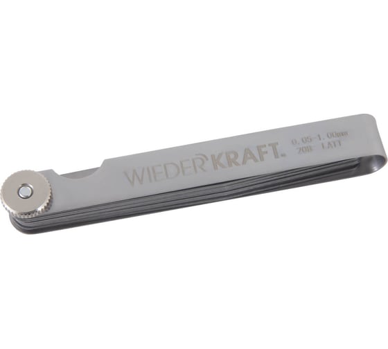 Набор щупов WIEDERKRAFT 0.05-1 мм, L-100 мм, 20 предметов WDK-MP20