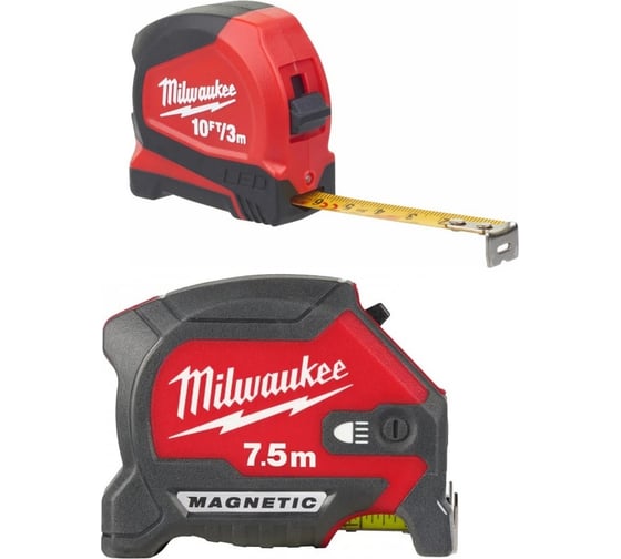 Набор осенние подарки 6: Рулетка 7.5 м + Рулетка 3 м Milwaukee 493310011 1