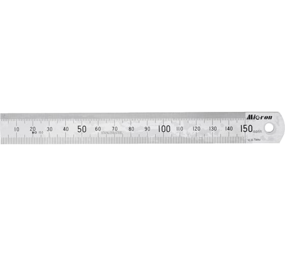 Линейка измерительная Micron 150x19мм металлическая ГРСИ 89267-23 с пов. 148086 1