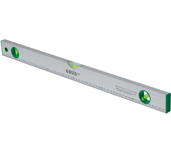 Уровень алюминиевый коробчатый OASIS Eco 600 мм, 3 глазка, линейка 103040500002 1