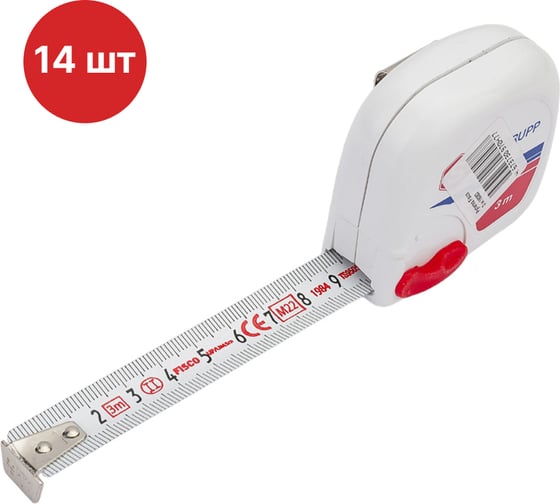Рулетка SAMGRUPP Fisco 3 м, 14 шт FIS-063000300-14