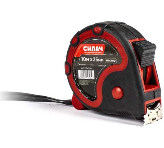 Рулетка СИЛАЧ Мастер 10м х 25мм, 3 фиксатора, магнитная (6/60) 024390 1