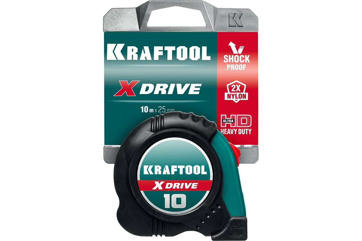 Рулетка KRAFTOOL X-Drive 10м х 25мм 34122-10 - выгодная цена, отзывы .