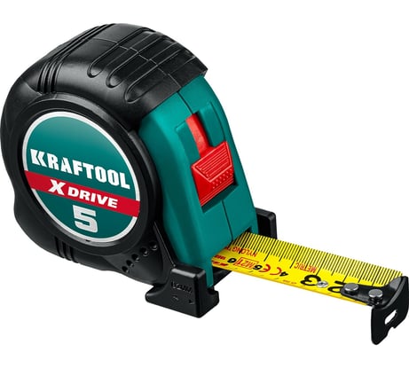 Рулетка  KRAFTOOL X-Drive 5м/25мм с ударостойким обрезиненным корпусом 34122-05-25_z02