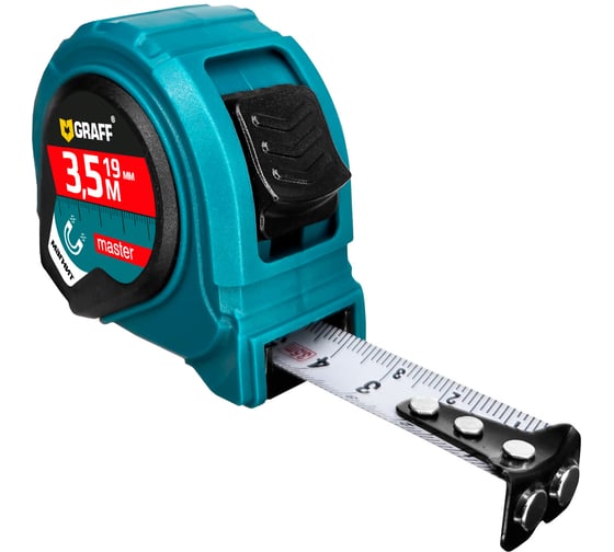 Рулетка измерительная с магнитом GRAFF 3,5м х 19мм Master 2514002 1