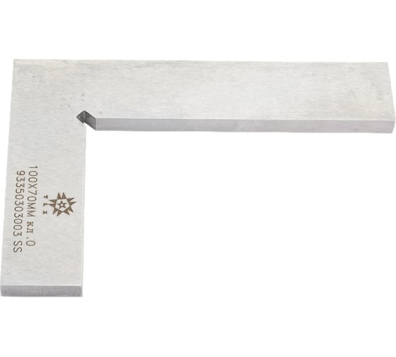 Угольник TLX УП 100x70 слесарный плоский кл.т.0 ZT07-B210 нерж. сталь 66347