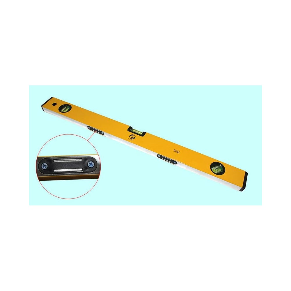 Уровень CNIC строительный алюминиевый 1000 мм х 50 мм 3 ампулы с магн.и ...