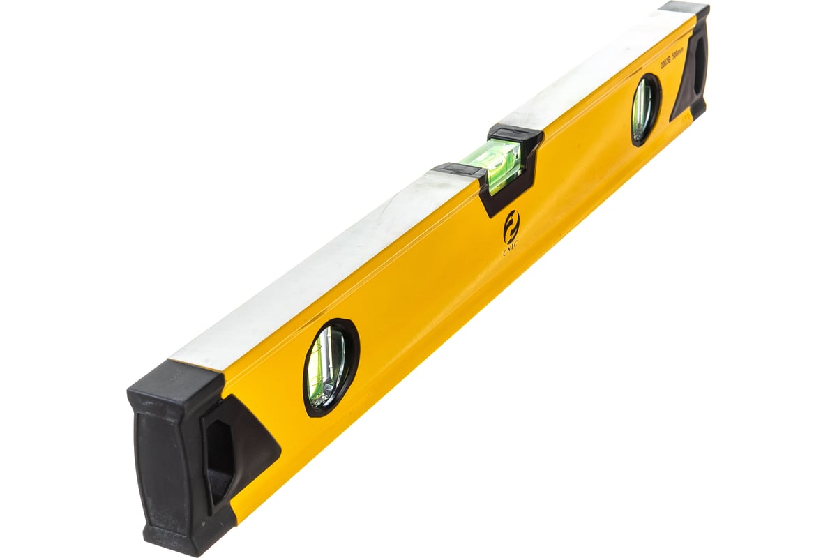 Уровень CNIC строительный алюминиевый 500 мм х 65 мм 3 ампулы с ручками ...