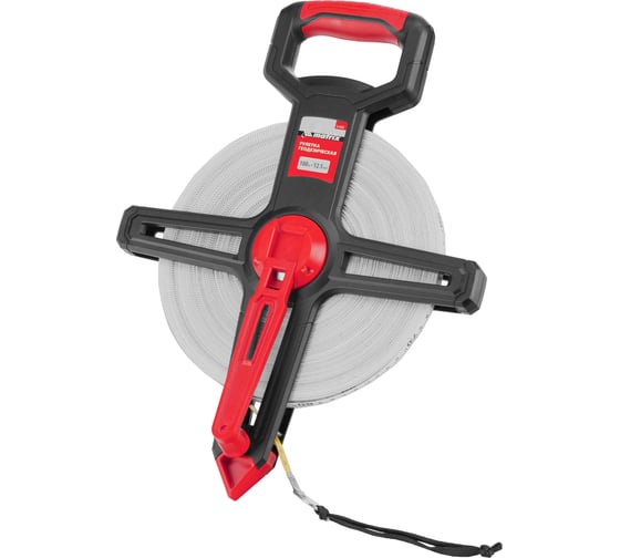 Рулетка геодезическая MATRIX 100 м х 12,5 мм, открытый корпус, фиберглассовая лента 31432 1