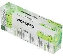 Уровень карманный Workpro PRO 75х30мм, акрил, магнитный, 2 глаза WP262068