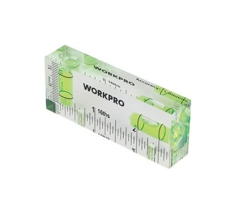 Уровень карманный Workpro PRO 75х30мм, акрил, магнитный, 2 глаза WP262068