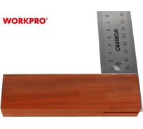 Угольник WORKPRO PRO 200мм (нерж. сталь, метрич. шкала, деревянная ручка) WP264013