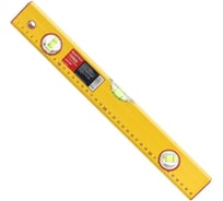 Уровень алюминий BARTEX, 400 мм, 3 глазка, линейка, желтый, HJ-88D 138330