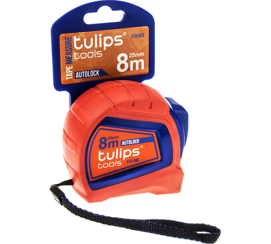Рулетка с автоблокировкой Tulips Tools 8 м/25 мм II10-608