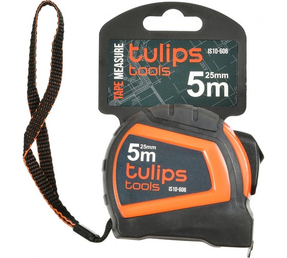 Рулетка с автоблокировкой Tulips Tools 5 м/25 мм II10-606