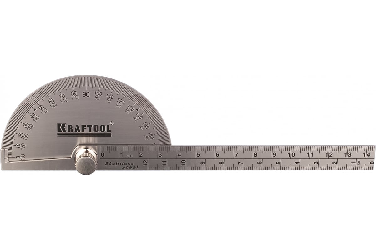  с линейкой KRAFTOOL Protractor из нержавеющей стали, 145 мм .