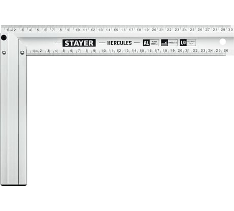 Жесткий столярный угольник STAYER Hercules 300 мм 3432-30