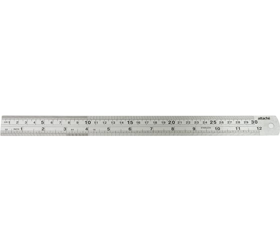 Металлическая линейка Attache 30 см 12х1 35821