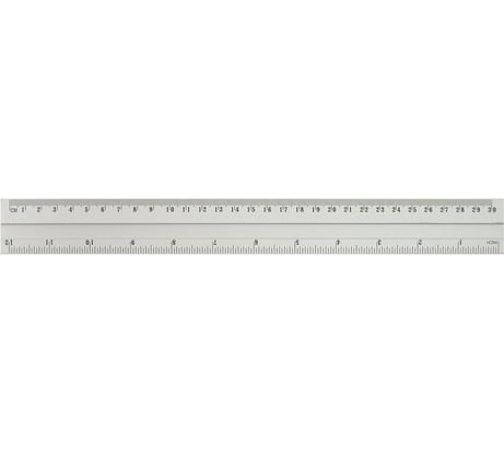 Металлическая линейка Attache 30 см Line 144629