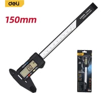Электронный штангенциркуль DELI 150 мм DL90150B (метр/дюйм, пластик, LCD дисплей) 225707