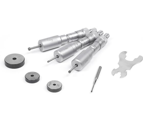 Набор нутрометров микрометрических 3-точечных SHAN 50-100 0,005 у/к ГРСИ 93602-24 с поверкой 1218075 1