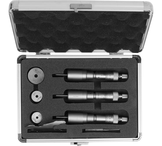 Набор нутрометров микрометрических 3-точечных SHAN 3-6 0,001 у/к ГРСИ 93602-24 с поверкой 1218072 1