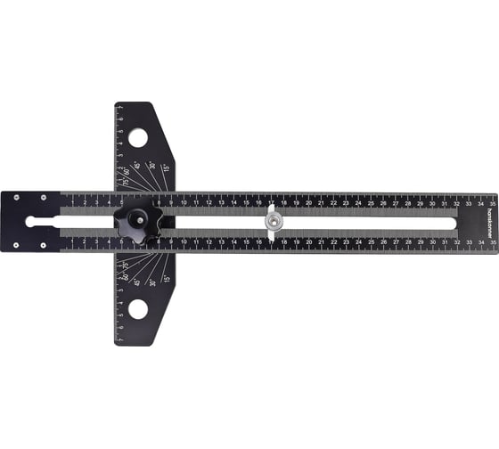 Угольник Hanskonner 350мм, уровень, транспортир, чертилка, HK2020-13-350