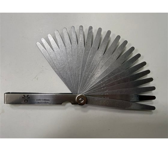 Набор щупов Miyamotometrology (для установки зазора клапанов) 20шт l= 100мм (диапазон 0.05 - 1.00мм) 9472-20