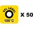 Наклейка термоиндикаторная необратимая VPL Thermolabel (100C), упаковка 50 штук VPLA100-50 1