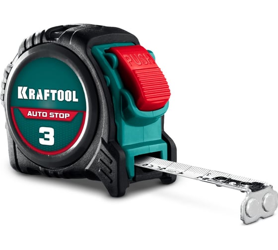 Профессиональная рулетка с автостопом KRAFTOOL AutoStop 3м х 16мм 3412-3-16 3412-3-16_z01