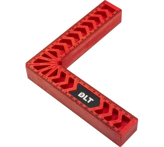 Угольник столярный пластиковый DLT, КРАСНЫЙ, 160x160 мм 86700