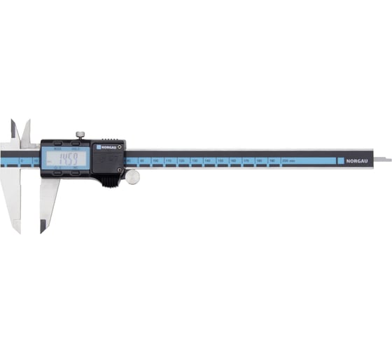 Штангенциркуль цифровой NORGAU 0-200 мм, 0,01 мм, IP67, тип NCDZ-2001 040052020