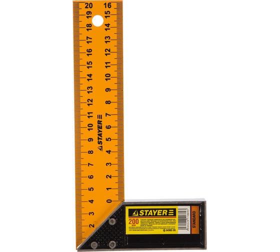 Столярный угольник STANDARD 200 мм STAYER 34302-20