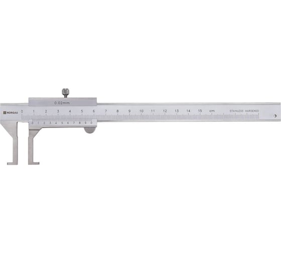 Штангенциркуль нониусный для измерения внутренних канавок NORGAU 18-150 мм, 0,02 мм 040141161