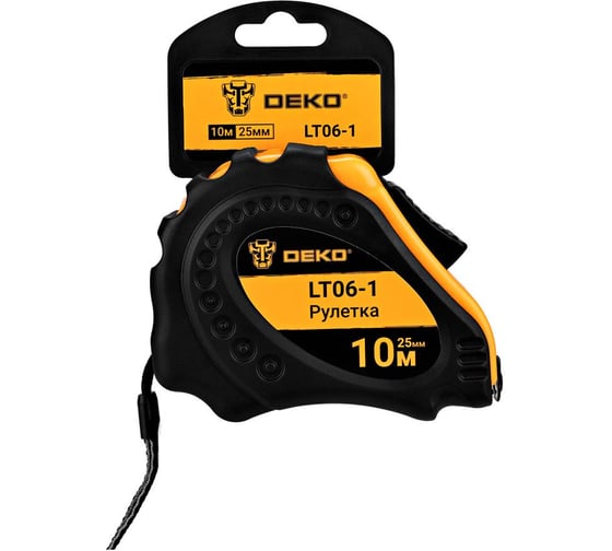 Рулетка DEKO LT06-1 10мх25мм, с магнитным зацепом 083-2056