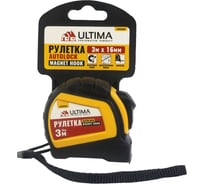 Рулетка Ultima Autolock Magnet Hook 3м x 16мм, автост, магнит двухсторон зацеп 130502001