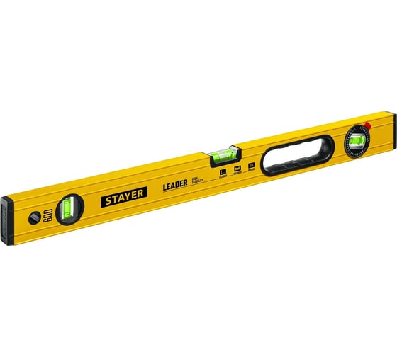 Уровень STAYER Leader 600 мм строительный фрезерованный 3466-060_z01 1