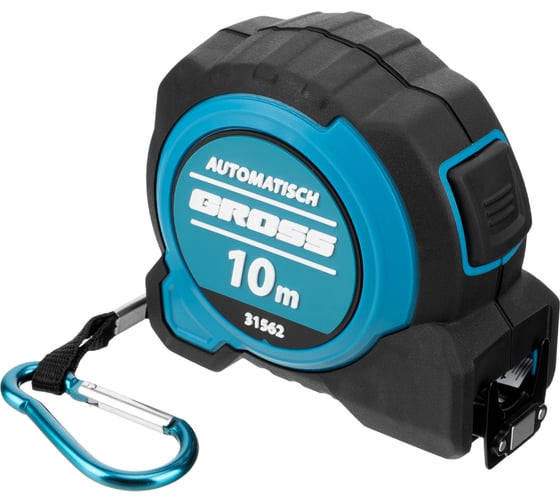 Рулетка Automatisch, 10 м х 32 мм, нейлон, магнит, двустор. разметка, антиизлом, автоcтоп GROSS 31562