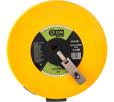 Геодезическая рулетка ON 30м x 12,5мм, фибергласовая лента, закрытый корпус 05-02-030